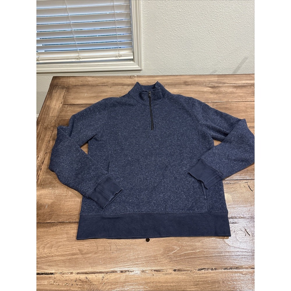 J.Crew Mens Fleece 1/4 Zip Mock Neck Pullover Sweater - Size S